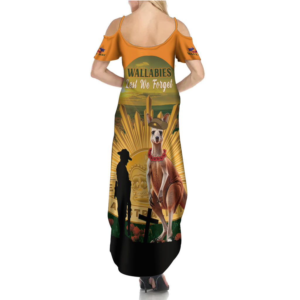 Australia Wallabies Rugby ANZAC Day Summer Maxi Dress 2024 Lest We Forget