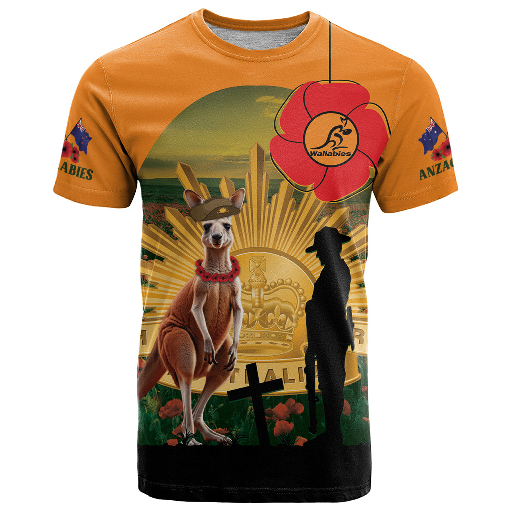 Australia Wallabies Rugby ANZAC Day T Shirt 2024 Lest We Forget