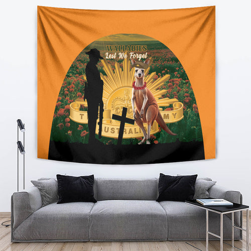 Australia Wallabies Rugby ANZAC Day Tapestry 2024 Lest We Forget
