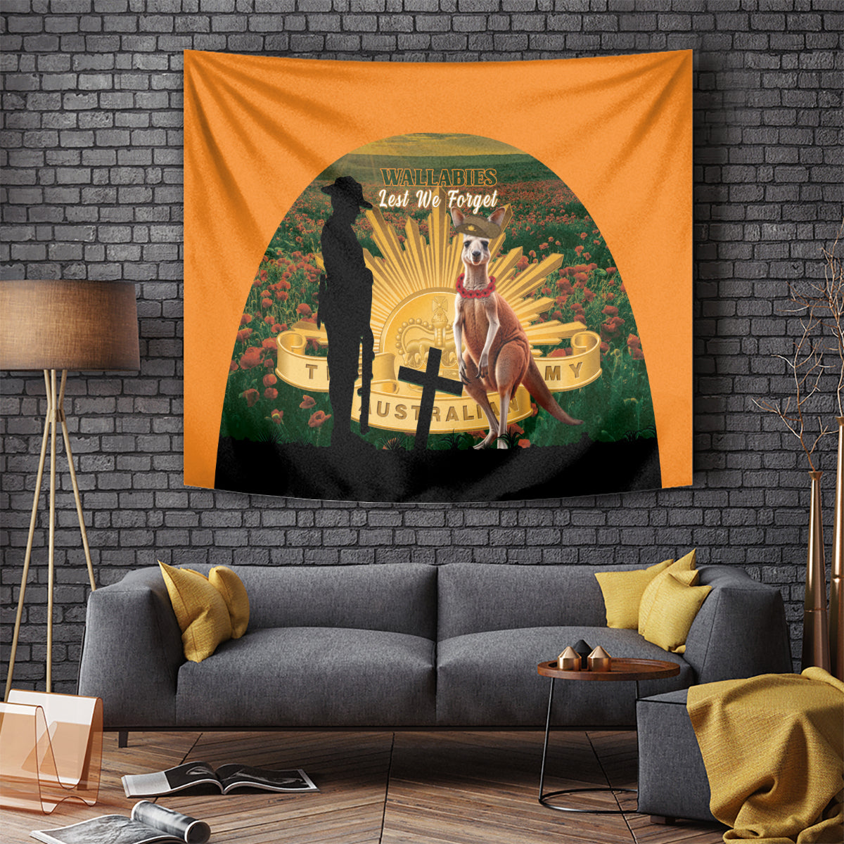Australia Wallabies Rugby ANZAC Day Tapestry 2024 Lest We Forget