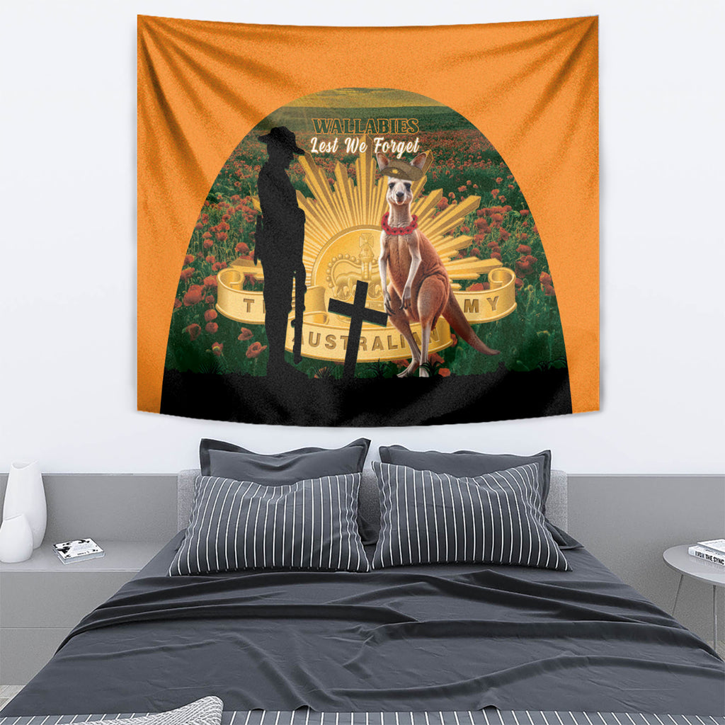 Australia Wallabies Rugby ANZAC Day Tapestry 2024 Lest We Forget