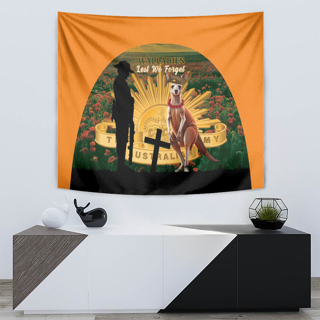Australia Wallabies Rugby ANZAC Day Tapestry 2024 Lest We Forget