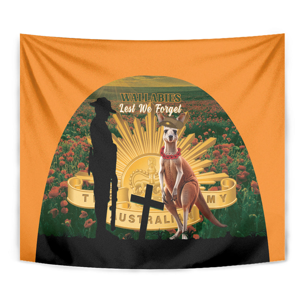 Australia Wallabies Rugby ANZAC Day Tapestry 2024 Lest We Forget