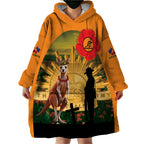 Australia Wallabies Rugby ANZAC Day Wearable Blanket Hoodie 2024 Lest We Forget