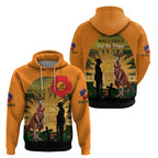 Australia Wallabies Rugby ANZAC Day Zip Hoodie 2024 Lest We Forget