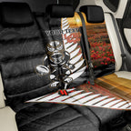 Custom New Zealand Silver Fern Rugby ANZAC Day Back Car Seat Cover 2024 All Black Tiki Mascot