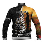 Custom New Zealand Silver Fern Rugby ANZAC Day Baseball Jacket 2024 All Black Tiki Mascot