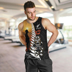 Custom New Zealand Silver Fern Rugby ANZAC Day Men Tank Top 2024 All Black Tiki Mascot