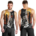 Custom New Zealand Silver Fern Rugby ANZAC Day Men Tank Top 2024 All Black Tiki Mascot