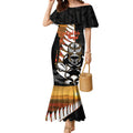 Custom New Zealand Silver Fern Rugby ANZAC Day Mermaid Dress 2024 All Black Tiki Mascot