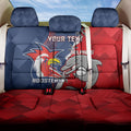 Personalised Dolphins And Roosters Rugby Back Car Seat Cover NRL Sporty Style