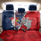 Personalised Dolphins And Roosters Rugby Back Car Seat Cover NRL Sporty Style