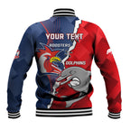 Personalised Dolphins And Roosters Rugby Baseball Jacket NRL Sporty Style
