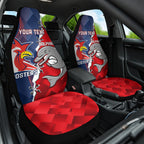 Personalised Dolphins And Roosters Rugby Car Seat Cover NRL Sporty Style