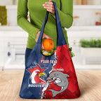 Personalised Dolphins And Roosters Rugby Grocery Bag NRL Sporty Style