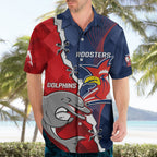 Personalised Dolphins And Roosters Rugby Hawaiian Shirt NRL Sporty Style