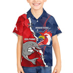 Personalised Dolphins And Roosters Rugby Hawaiian Shirt NRL Sporty Style