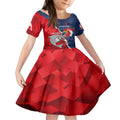 Personalised Dolphins And Roosters Rugby Kid Short Sleeve Dress NRL Sporty Style