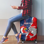 Personalised Dolphins And Roosters Rugby Luggage Cover NRL Sporty Style
