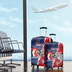 Personalised Dolphins And Roosters Rugby Luggage Cover NRL Sporty Style