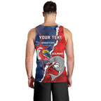Personalised Dolphins And Roosters Rugby Men Tank Top NRL Sporty Style