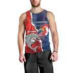 Personalised Dolphins And Roosters Rugby Men Tank Top NRL Sporty Style