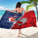 Personalised Dolphins And Roosters Rugby Sarong NRL Sporty Style