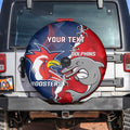 Personalised Dolphins And Roosters Rugby Spare Tire Cover NRL Sporty Style