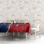 Personalised Dolphins And Roosters Rugby Tablecloth NRL Sporty Style