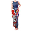 Personalised Dolphins And Roosters Rugby Tank Maxi Dress NRL Sporty Style