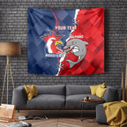 Personalised Dolphins And Roosters Rugby Tapestry NRL Sporty Style