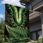 Lime Green African Dashiki With Aotearoa Maori Garden Flag Paua Shell Mix Silver Fern