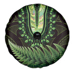 Lime Green African Dashiki With Aotearoa Maori Spare Tire Cover Paua Shell Mix Silver Fern