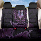 Purple African Dashiki With Aotearoa Maori Back Car Seat Cover Paua Shell Mix Silver Fern