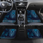 Blue African Dashiki With Australia Aboriginal Art Car Mats