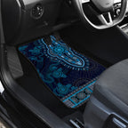 Blue African Dashiki With Australia Aboriginal Art Car Mats