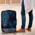 Blue African Dashiki With Australia Aboriginal Art Luggage Cover