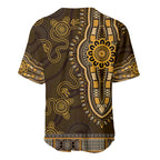 Gold African Dashiki With Australia Aboriginal Art Baseball Jersey