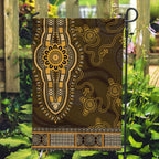 Gold African Dashiki With Australia Aboriginal Art Garden Flag