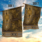 Gold African Dashiki With Australia Aboriginal Art Garden Flag