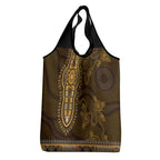 Gold African Dashiki With Australia Aboriginal Art Grocery Bag