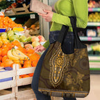 Gold African Dashiki With Australia Aboriginal Art Grocery Bag
