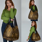 Gold African Dashiki With Australia Aboriginal Art Grocery Bag