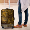 Gold African Dashiki With Australia Aboriginal Art Luggage Cover