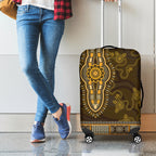 Gold African Dashiki With Australia Aboriginal Art Luggage Cover