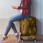 Gold African Dashiki With Australia Aboriginal Art Luggage Cover
