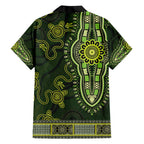 Lime Green African Dashiki With Australia Aboriginal Art Hawaiian Shirt