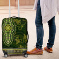 Lime Green African Dashiki With Australia Aboriginal Art Luggage Cover