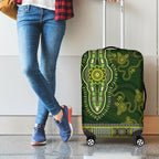 Lime Green African Dashiki With Australia Aboriginal Art Luggage Cover