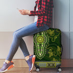 Lime Green African Dashiki With Australia Aboriginal Art Luggage Cover